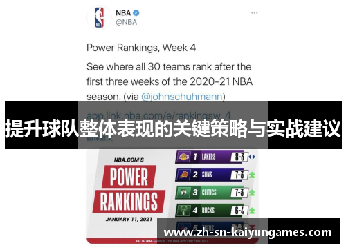 提升球队整体表现的关键策略与实战建议